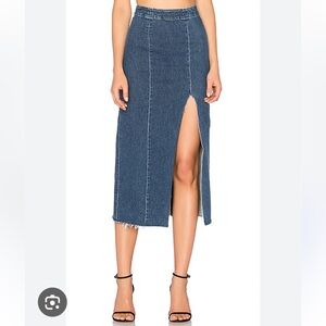 NWOT Size 23 Denim Amber Long Skirt
GRLFRND